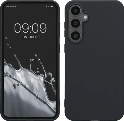 Produktbild von kwmobile Handyhülle für Samsung Galaxy S23 FE Hülle - TPU Case - Kabelloses Laden - Schutzhülle Cover in Heidelbeerblau