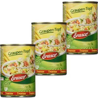 Image de Erasco Potée de Gris avec beaucoup d'orge perlé et de légumes frais 400g paquet de 3