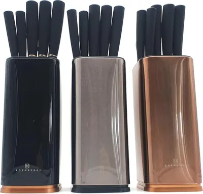 Produktbild von s 7-teiliges Messerset von EDENBERG – EB-11026 – Inklusive Halterung & Schere – Edelstahl – Ergonomisch – Spitzenqualität