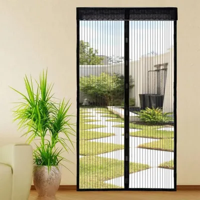 Produktbild von Magnet-Fliegenschutztür, Insektenschutz, 100x220 cm, magnetischer Fliegenvorhang, Moskitonetz, selbstschließend, Insektenschutz für Balkontür, Wohnzimmertür, Terrassentür, klebende Montage ohne Bohren