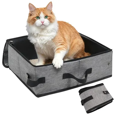 Produktbild von Faltbare Katzenbox mit Deckel - Wasserdichte Reisekatzenbox