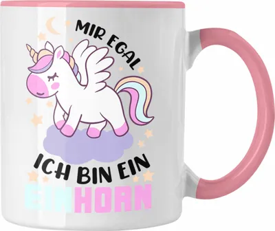 Produktbild von Trendation - Mir Egal Ich Bin Ein Einhorn Tasse (Rosa)