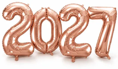 Produktbild von Folienballon 2027 roségold Silvester XL