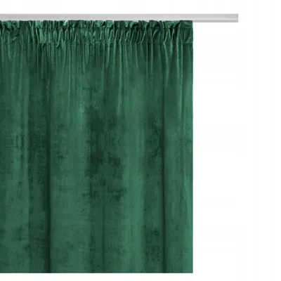 Zdjęcie produktu dla Zasłona SOFT Velvet Butelkowa Zieleń 140x270 cm Taśma, 80% Zaciemnienia
