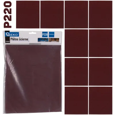 Obrázek produktu pro GEKO Brusný papír 230x280mm, P220, 10ks G78438