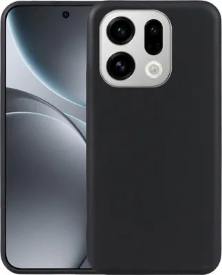 Produktbild von Mobigear Basics Schutzhülle für OPPO Find X9 – Flexible TPU-Hülle, Rückseite – Schwarz