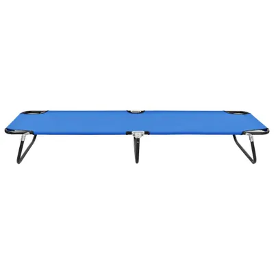 Image de vidaXL Chaise longue pliante bleu acier