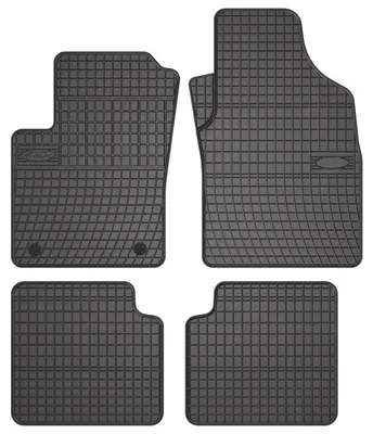 Produktbild von Gummi-Fußmatten für Fiat 500 C 2007-2013 (Cabrio) – 4-tlg, Schwarz, passgenau – Wielganizator SolidPRO