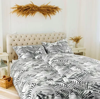 Zdjęcie produktu dla szara bawełniana pościel flanelowa 140x200 JUNGLE