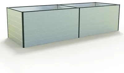 Produktbild von GFP Aluminium Hochbeet KINGSIZE DANIELA - 297 x 77 x 77 cm - Alu natur, Stecksystem, langlebig