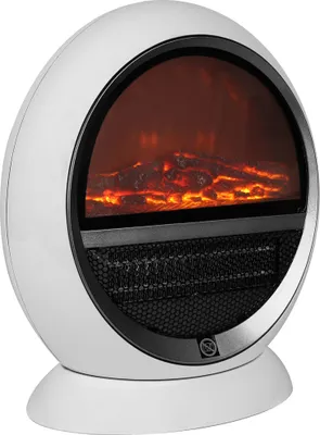 Produktbild von MONZANA® Heizlüfter Kamin Optik Elektrokamin 1500W LED Flammeneffekt 2 Heizstufen weiß Überhitzungsschutz Elektro Heizgerät Heizstrahler Elektroheizung