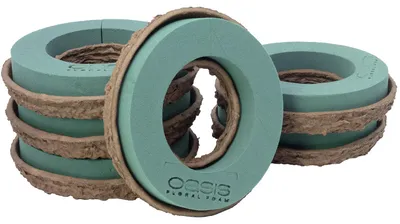 Produktbild von OASIS Steckschaum BIOLIT Ring Ø17cm Steckmasse Steckschwamm - 6 Stück