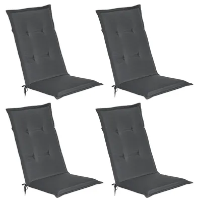 Produktbild von Beautissu 4er Set Gartenstuhlauflage Loft HL Graphitgrau, 120x50x6cm