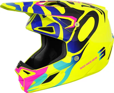 Produktbild von Shot Speed Ghost Jugend Motocross Helm, gelb, Y/M (51/52)