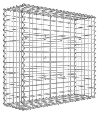 Immagine prodotto di Cesto gabion – Rete metallica – Gabione – Argento – 100 x 90 x 30 cm