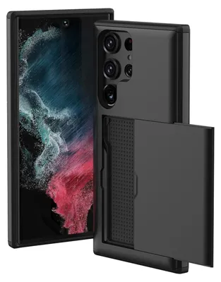 Produktbild von imoshion Backcover mit Kartenfach Samsung Galaxy S22 Ultra - Schwarz