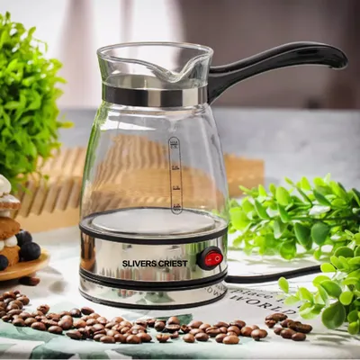 Produktbild von Kaffeekannen, türkischer Kaffeekocher, 500ml Mokkakanne, 600W, Kaffeemaschine, Kaffeezubereiter, Mokkakocher, elektrisch Kaffeekanne, Espressokocher