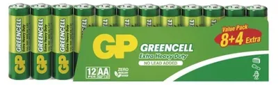 Obrázok produktu pre EMOS Zinko-chloridová batéria GP Greencell R6 (AA), 12 ks