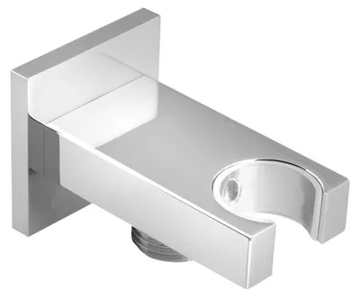 Produktbild von Sapho Duschanschluss mit Halter, eckig, Chrom