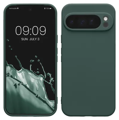 Produktbild von kwmobile Handyhülle für Google Pixel 10 Pro XL Hülle - weiches Handy Silikon Case - Schutzhülle Cover - Moosgrün