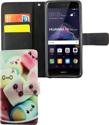 Produktbild von Handyhülle Tasche für Handy Huawei P8 Lite 2017 Schriftzug Marshmallows