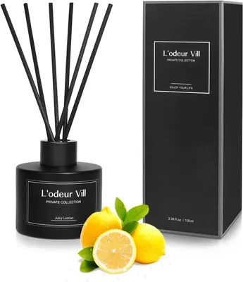 Produktbild von Raumduft Diffuser mit Zitronenaroma, 100 ml, 8 Stäbchen, für Wohnzimmer