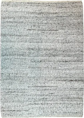 Produktbild von Teppich HANDWEBTEPPICH KOCHI | Farbe: Hellgrau; Größe: 155x245 cm | strapazierfähig und leicht zu reinigen | Wohnzimmer | Schlafzimmer