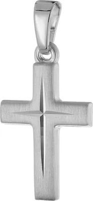 Image de trendor 21311 Pendentif croix pour enfant en argent 925 rhodié 16 mm