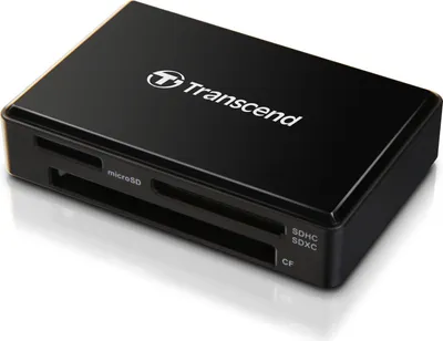 Obrázek produktu pro Transcend RDF8, CF, MicroSD (TransFlash), MicroSDHC, MicroSDXC, SD, SDHC, SDXC, Černá, CE/FCC/BSMI/KC/RCM/EAC, Micro-USB, USB, 5 V