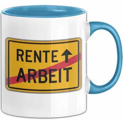 Produktbild von Rentner Tasse Geschenk Rente Arbeit Ruhestand (Blau)