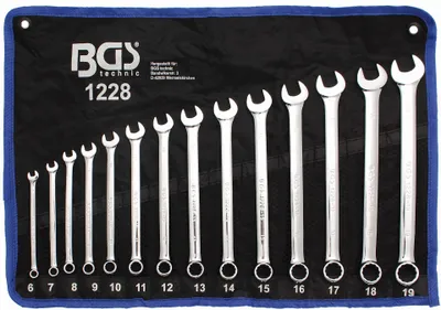 Produktbild von BGS 1228 Maul-Ringschlüssel-Satz, extra lang, 6-19 mm, 14-tlg.