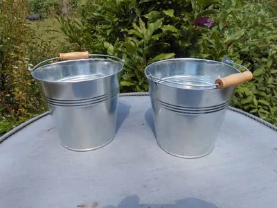Produktbild von Blecheimer Pflanztopfset 2 St. Pflanztöpfe Blumentopf Tisch-Deko D 20 cm