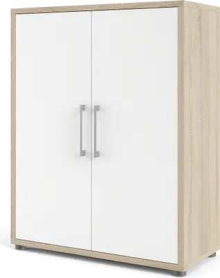Produktbild von Prisme Aktenschrank mit 2 Türen Eiche Nachbildung, weiss