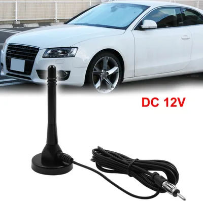 Image de DC 12V universel antenne Signal antenne Radio AM FM w/ Base magnétique voiture