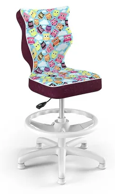 Zdjęcie produktu dla KRZESŁO DO ROŚCIĄ SIĘ DZIECI, ERGONOMICZNE KRZESŁO DO BIURKA, PRZEZNACZONE DLA OSOB o WZROŚCIE 133-159 CM, MODEL PETIT STORIA 32, Z PODNIESIONĄ PODNÓŻKIEM