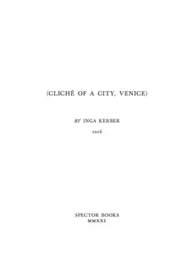 Produktbild von (Cliché of a City, Venice)