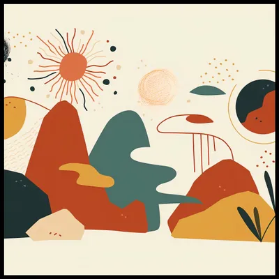 Produktbild von Plakat 100x100cm Farbenkosmos