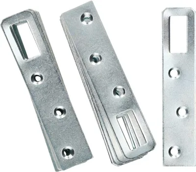 Zdjęcie produktu dla KOTARBAU® Zestaw 50 wieszaków do szafek 95 x 20 x 1,4 mm Rózne ksztalty Wieszak do szafki Wieszak meblowy Mocowanie do lózka Ocynkowany Wieszak meblowy Srebrne zlacze plaskie