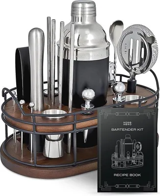 Immagine prodotto di Set di shaker per cocktail Famanu, 22 pezzi - Accessori da bar per l'uso domestico