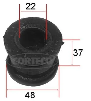 Obrázok produktu pre Ložisko Corteco, stabilizátor (80001169) je vhodné pre Mercedes-Benz