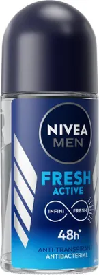 Produktbild von Nivea NIVEA MEN Fresh Active Anti-Transpirant Deo-Roller - Schützt 48 Stunden - Deodorant mit Meeresalgenextrakt - Alkoholfrei - 6 x 50 ml - Sparpack