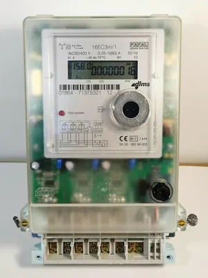 Zdjęcie produktu dla Regenerowany 3-fazowy licznik elektroniczny 16EC3rn 5/80A, napięcie 3X230/400, kalibrowany