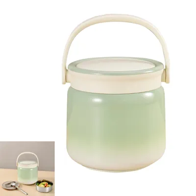 Produktbild von 1200 ml Edelstahl-Thermobehälter – Isolierter Warmhaltebehälter mit Löffel und Deckel, BPA-frei, ideal für Suppe, Lunch, Arbeit und unterwegs