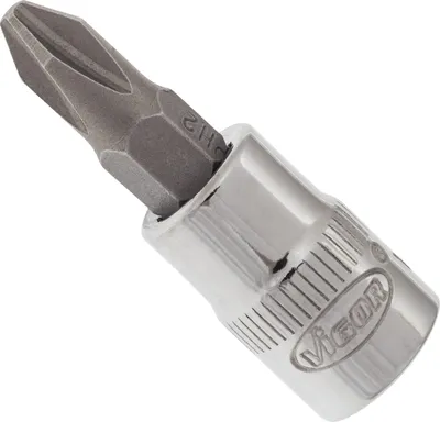 Produktbild von VIGOR Schraubendrehereinsatz V2437N 1/4" Kreuzschlitz Profil PH SW PH2
