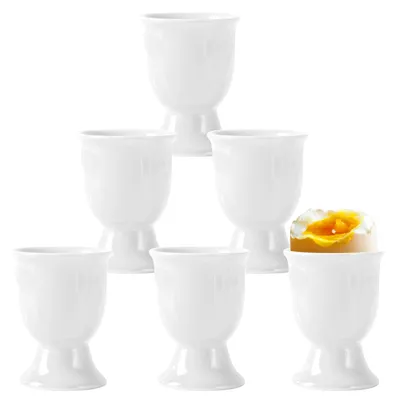 Zdjęcie produktu dla 6 sztuk porcelanowych pojemników na jajka - białe