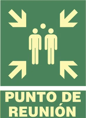 Immagine prodotto di Cartello "Punto d'incontro" 224x300 pvc verde Archivio 2000