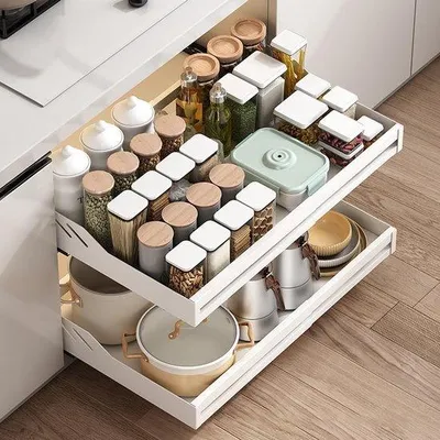 Immagine prodotto di Organizer per cassetti da cucina, 33-54 cm, cassetti estraibili robusti