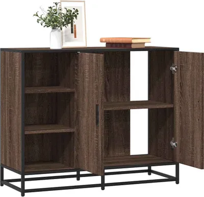 Produktbild von vidaXL Sideboard Braun Eichen-Optik 92x35x76 cm Holzwerkstoff