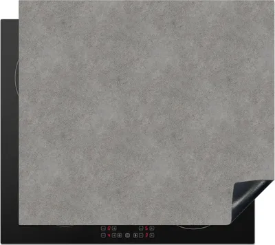 Produktbild von KitchenYeah© Herdabdeckplatte Industriell - Gemustert - Beton , 58x51cm, Küche Deko, Glaskeramikkochfeld Herdabdeckung, Abdeckplatte fùr Kochfeld