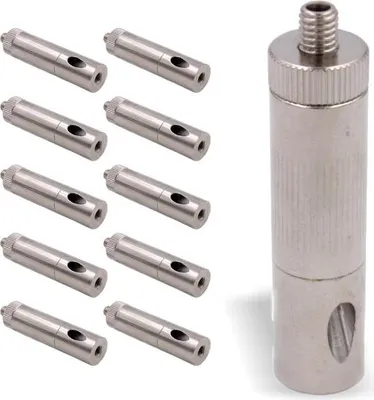 Produktbild von 10x Drahtseilhalter / Gripper 30, M6 Innengewinde, für Drahtseil Ø 2,0 mm - 3,0 mm | vernickelt